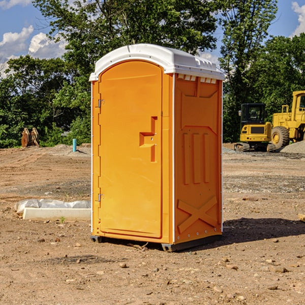 how often are the portable restrooms cleaned and serviced during a rental period in Ogema MN